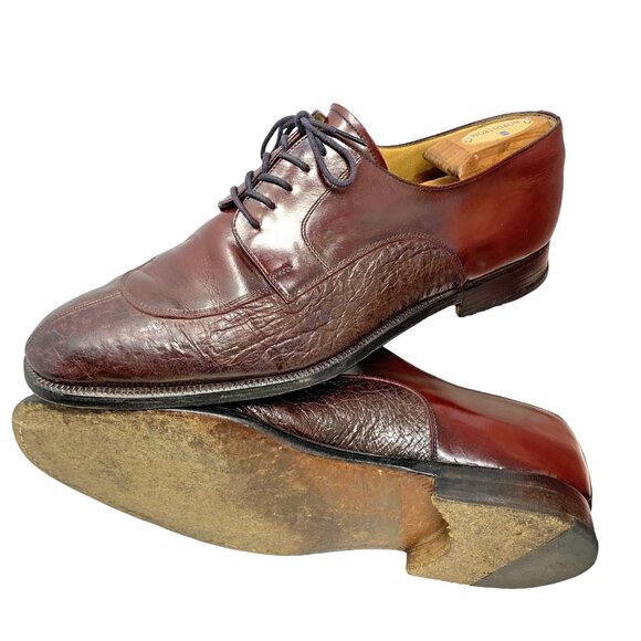 Moreschi 32159 Peccary‎ Calfskin Leather Burgundy Dress Oxfords main image 9